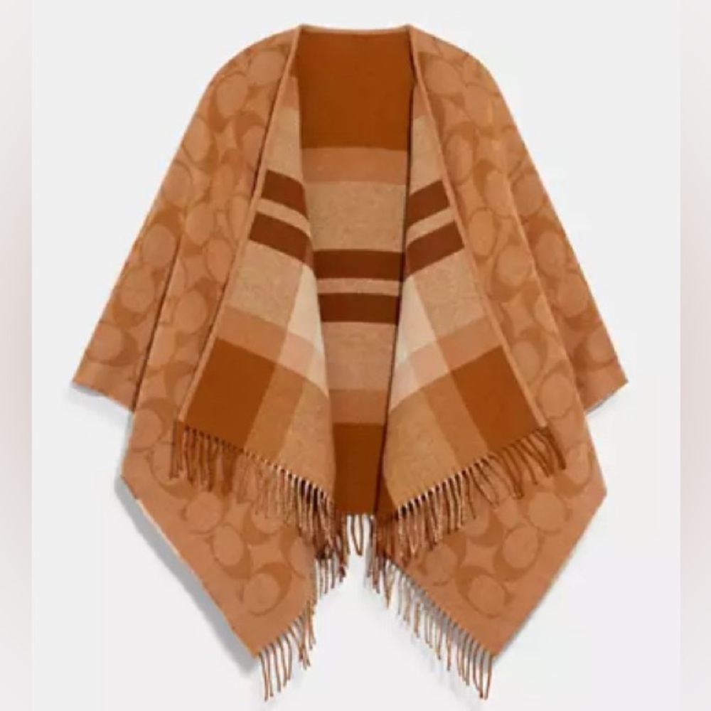 Coach Reversible Signature Cape OSFA